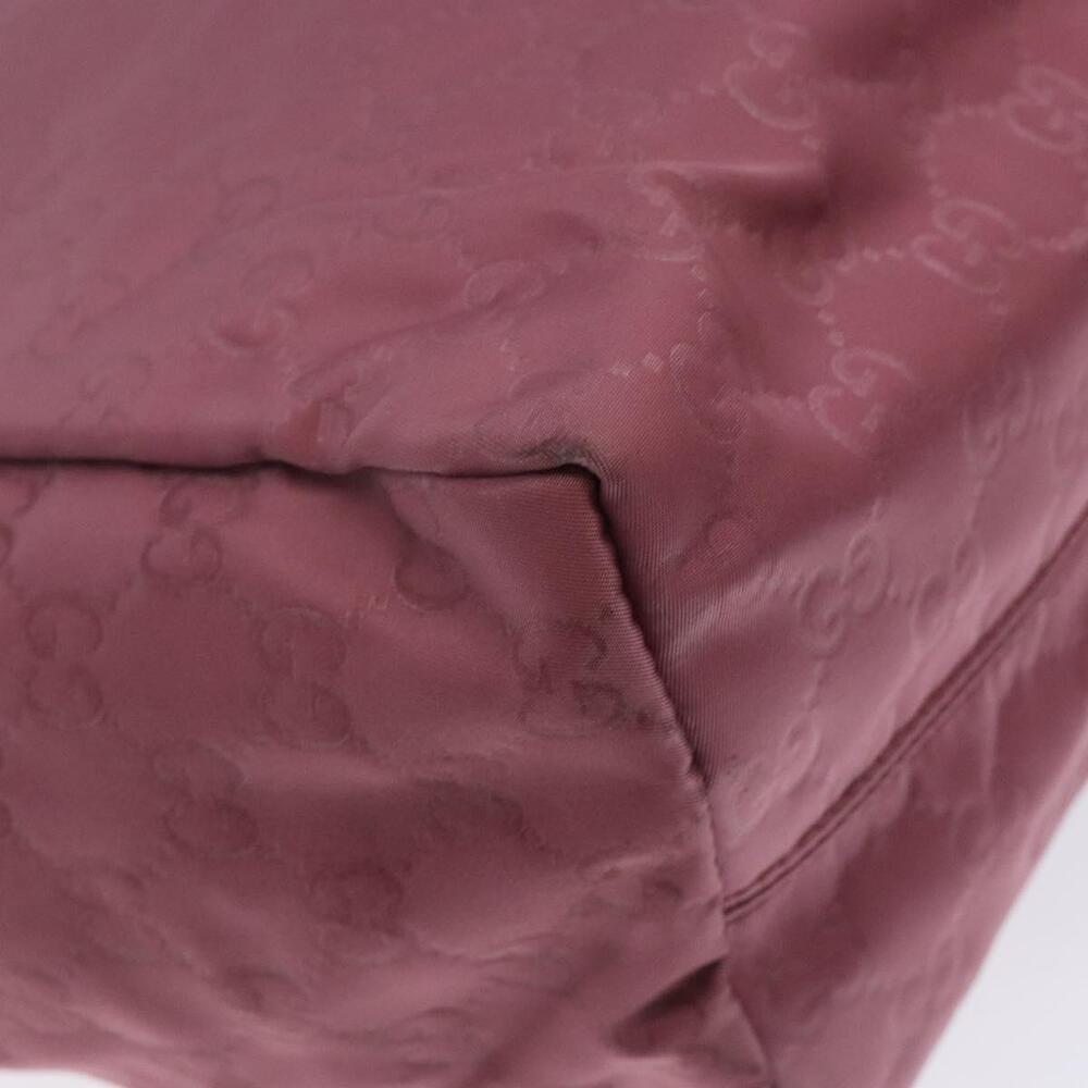 GUCCI GG Canvas Tote Bag Nylon Pink Silver - Picture 13 of 16
